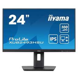 IIYAMA 23.8" Монитор ProLite XUB2493HSU-B7, 1920x1080, IPS, 100Гц, 1хHDMI, 1хDP, черный