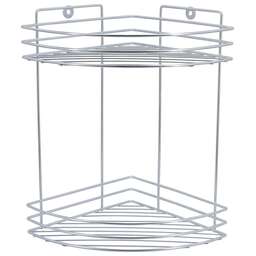 РОССИЯ RUS-385298-2ZN Полка для ванной 2-х ярусная, угловая, овал