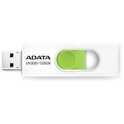 A-DATA Флешка USB UV320 128ГБ, USB3.2, белый и зеленый [auv320-128g-rwhgn]