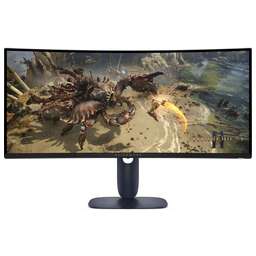 DELL 34" Монитор Alienware AW3425DWM, 3440x1440, VA, 180Гц, 2хHDMI, 1хDP, изогнутый, черный