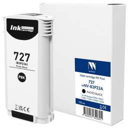 NV PRINT Струйный картридж 727 (NV-B3P23A) Photo Black для HP DesignJet T920/T930/T1500/T1530/T2500/T2530 (130 мл) совместимый