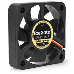 EXEGATE EX283367RUS Вентилятор ExtraPower EP05010S3P, 50x50x10 мм, подшипник скольжения, 3pin, 5000RPM, 25dBA