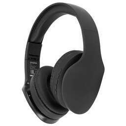 DIGMA Наушники BT-17, Bluetooth, накладные, черный [bt17b]