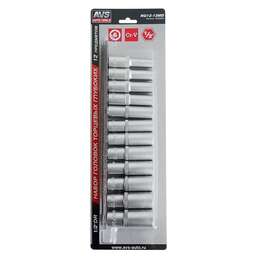 AVS NG12-12MD торцевых 1/2"DR (10-24 мм) (12 предметов) глубокие на держателе