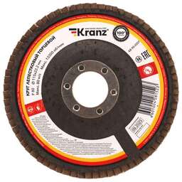 KRANZ (KR-90-0007) Круг лепестковый торцевой, P80, 115х22,2мм