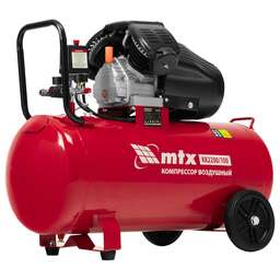 MTX Компрессор воздушный КК-2200/100, 2,2 кВт, 350 л/мин, 100 л, прямой привод, масляный 58033