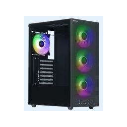 DEFENDER Корпус MIDITOWER RaptorX ATX Micro-ATX Mini-ITX W/O PSU 4x12cm ARGB Fan 2xUSB1.1+3.0+audio черный с окном 25122