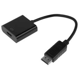 PREMIER Кабель-переходник аудио-видео H105, DisplayPort (m) - HDMI (f), ver 1.2, ver 1.4, 0.15м, черный [a3378]