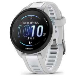 GARMIN Смарт-часы Forerunner 165 30.4мм 1.2" AMOLED корп.серый рем.белый разм.брасл.:126-203мм (010-02863-21)