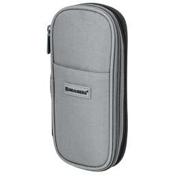 BRAUBERG Пенал 271561 271561, Сharcoal Gray, 1 отделение, форма прямоугольная, черный