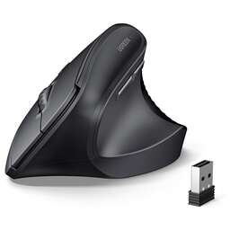 UGREEN Беспроводная вертикальная мышка M571 (55916) Wireless Vertical Mouse 2.4 GHz. Цвет: черный
