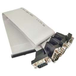ADVANTECH Кабель 1700000447 F на 4 порта СОМ RS-232, ПВХ, IDC 40P-2.0 - 4xRS-232 D-SUB 9P (M), изоляция 5 В F Cable IDE#2 40P-2.0/D-SUB 9P(M)*4 45cm