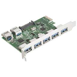 EXEGATE EXE-317 (PCI-E 2.0, 5*USB3.0 ext + 2*USB3.0 int, разъем доп.питания, OEM) EX283717RUS