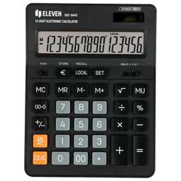 ELEVEN Калькулятор SDC-664S, 16-разрядный, черный