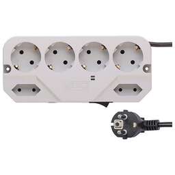 MOST Сетевой фильтр CHV 2м (6 розеток) белый (коробка)