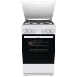 GORENJE Газовая плита GK5A42WF-B, электрическая духовка, металлическая крышка, чугун, белый