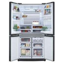 SHARP Холодильник трехкамерный SJ-GX98PRD Hybrid Cooling, Side by Side, инверторный бордовый