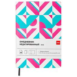 DELI Ежедневник COLORING CN148 A5 обложка картон 136стр. розовый/голубой