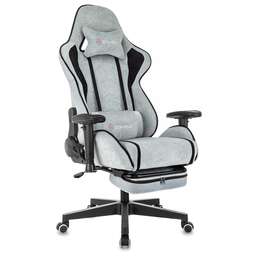 ZOMBIE Кресло игровое Drift/F серо-голубой/черный крестов. пластик подст.для ног