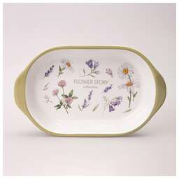 AGNESS БЛЮДО-ШУБНИЦА "FLOWER STORY" 28*17,5*4,5 СМ (КОР=18ШТ.) 358-2190