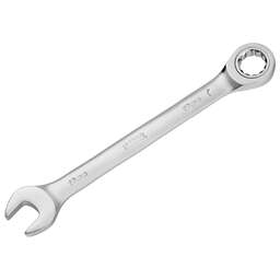 DENZEL Ключ комбинированный трещоточный, 19 мм, CrV, матовый хром 14713