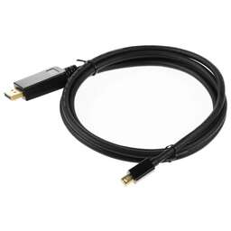 BURO Кабель аудио-видео miniDisplayport (m)/DisplayPort (m) 1.5м. позолоч.конт. черный (MDP-DP)