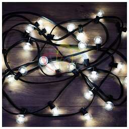 NEON-NIGHT (331-325) ГИРЛЯНДА LED GALAXY BULB STRING 10М, 30 ЛАМП*6 LED БЕЛЫЕ, IP65