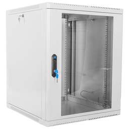 ЦМО Шкаф коммутационный (ШРН-12.350) настенный 12U 600x359мм пер.дв.стекл 200кг серый 300мм 14кг 180град. 612мм металл