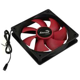 AEROCOOL Вентилятор для корпуса Force 12 (120mm, 1500rpm, 28.2 CFM, 27.5 дБ, 3 pin, black/red) (Force 12 Red)