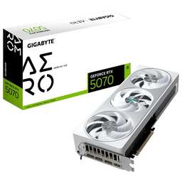 GIGABYTE Видеокарта RTX5070 AERO OC 12GB GDDR7 192bit 3xDP HDMI 3FAN RTL