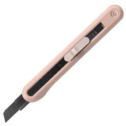 DELI Нож канцелярский ENS063PINK Nusign шир.лез.9мм выдвижное лезвие фиксатор усиленный сталь розовый