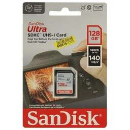 SANDISK BY WESTERN DIGITAL Карта памяти SDXC 128GB UHS-I SDSDUNB-128G-GN6IN SANDISK