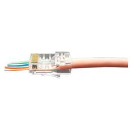 HYPERLINE Коннектор (PLEZ-8P8C-U-C6-100) UTP кат.6 RJ45 прозрачный (упак.:100шт)