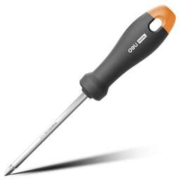 DELI Двухсторонняя отвертка "Home Series Gray" HT1055C SL5+PH1, длина жала 100мм, эксклюзивный дизайн, рукоятка из высококачественного софттач пластика
