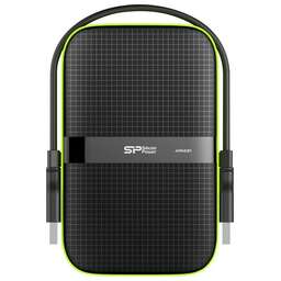 SILICON POWER Жесткий диск USB3.0 2TB SP020TBPHDA60S3K A60 SP020TBPHDA60S3K Armor 2.5" черный/зеленый