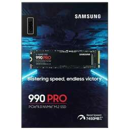 SAMSUNG SSD накопитель 990 Pro MZ-V9P4T0BW 4ТБ, M.2 2280, PCIe 4.0 x4, NVMe, M.2