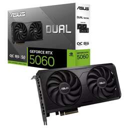 ASUS Видеокарта RTX5060 DUAL EVO OC 8GB GDDR7 128bit 3xDP HDMI 2FAN OEM (DUAL-RTX5060-O8G-EVO)
