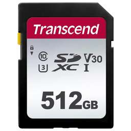 TRANSCEND Карта памяти SDXC UHS-I U3 300S 1024 ГБ, 100 МБ/с, Class 10, TS1TSDC300S, 1 шт., без адаптера