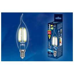 UNIEL (UL-00000200) LED-CW35-6W/WW/E14/CL PLS02WH