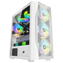 1STPLAYER Корпус FIREBASE X3-M White / mATX, TG 4x120mm LED fans inc. X3-M-WH-4F1-W