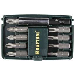 KRAFTOOL Compact-10, с магнитным адаптером, 10 шт, набор бит (26130-H10)
