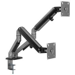 ULTRAMOUNTS Кронштейн для мониторов UM735BL черный/серый 17"-27" макс.7кг крепление к столешнице поворот и наклон