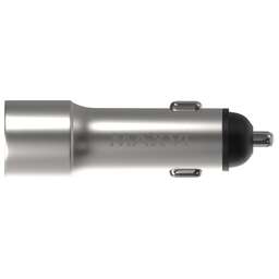 MAXVI CCM-M242 metallic silver 2.4A, 2xUSB