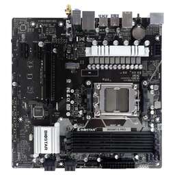 BIOSTAR Материнская плата B650MT-E Pro SocketAM5 AMD B650 4xDDR5 mATX AC`97 8ch(7.1) 2.5Gg RAID+HDMI+DP