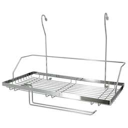 POMIDORO POMI D'ORO P280034 Railing Полка на рейлинг прямоугольная с держателем для бумажных полотенец