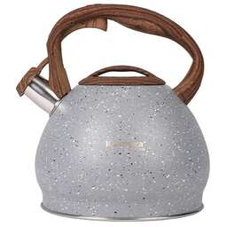 KUKMARA kuk-07/3103455 нерж 3,4л со свистком Серый мрамор Grey