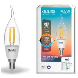 GAUSS Умная лампа IoT Smart Home E14 4.5Вт 495lm Wi-Fi (упак.:1шт) (1280112)