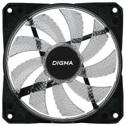 DIGMA Вентилятор для корпуса DFAN-FRGB2 RGB 120х120x25 черный 3-pin 4-pin (Molex) 23дБ Ret