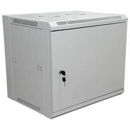 REXANT Шкаф настенный 19" 6U 600×450×370мм (ШxГxВ) - передняя дверь металл, боковые стенки съемные (разобранный), RAL 7035 PRO