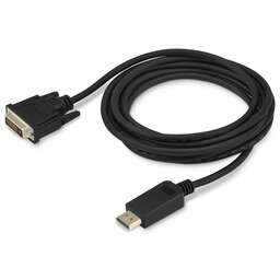 BURO Кабель аудио-видео 1.1v, DisplayPort (m) - DVI-D (Dual Link) (m) , 3м, GOLD, черный [bhp dpp_dvi-3]